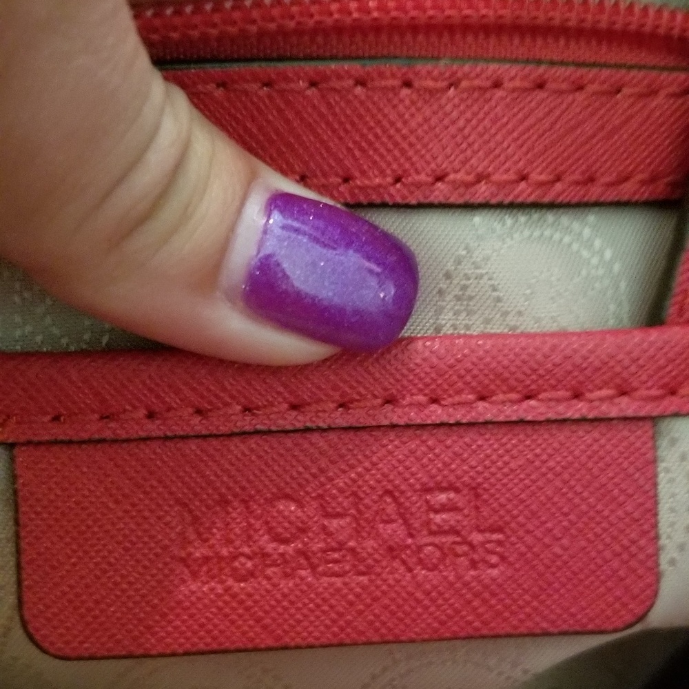 Michael Kors Red Satchel w/ long strap - Picture 3 of 4